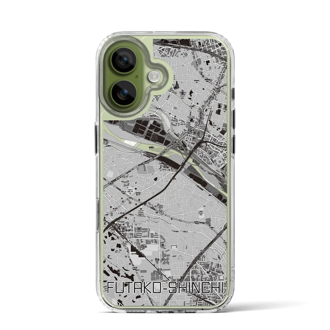 【二子新地（神奈川県）】地図柄iPhoneケース（MagSafeタイプ）