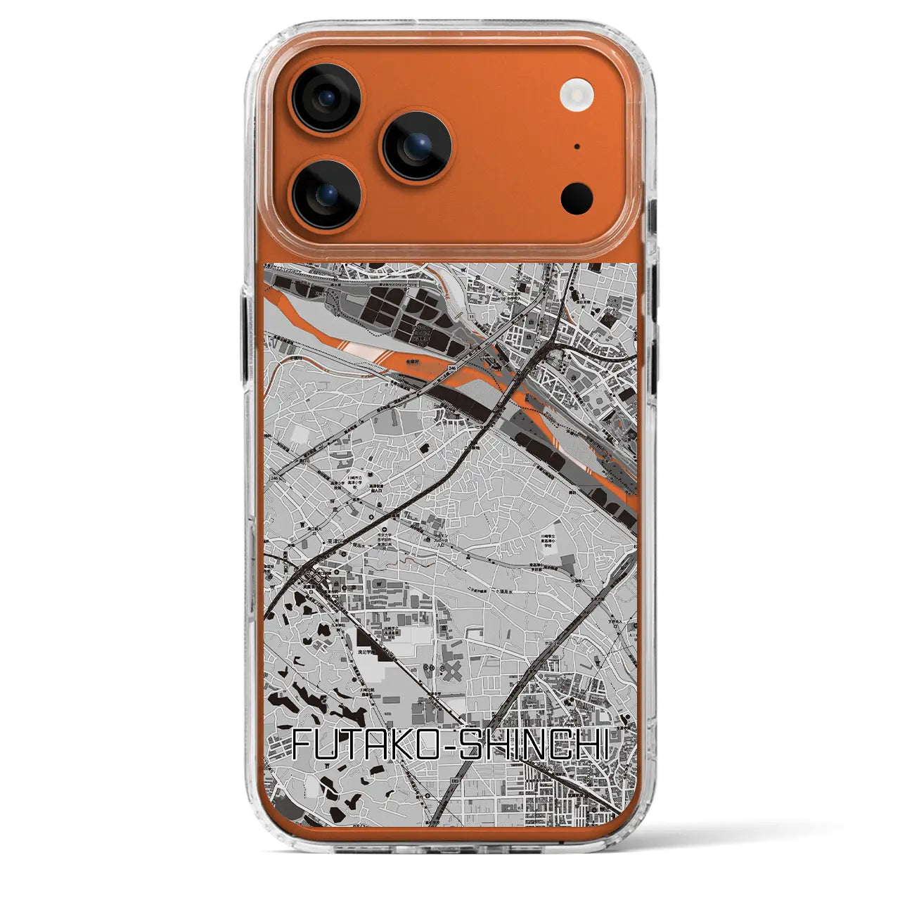 【二子新地（神奈川県）】地図柄iPhoneケース（MagSafeタイプ）