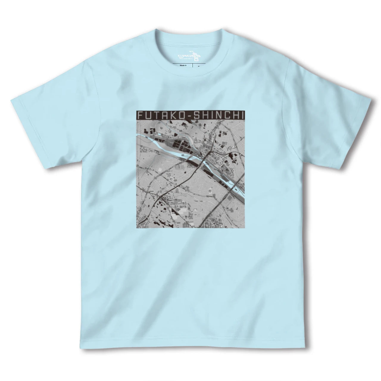 【二子新地（神奈川県）】地図柄ヘビーウェイトTシャツ