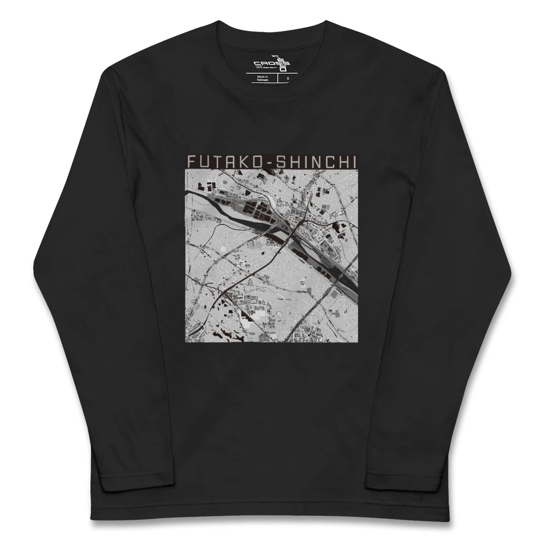 【二子新地(神奈川県)】地図柄ロングスリーブTシャツ