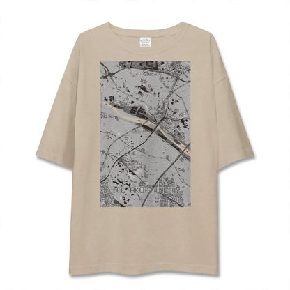 【二子新地（神奈川県）】地図柄ビッグシルエットTシャツ