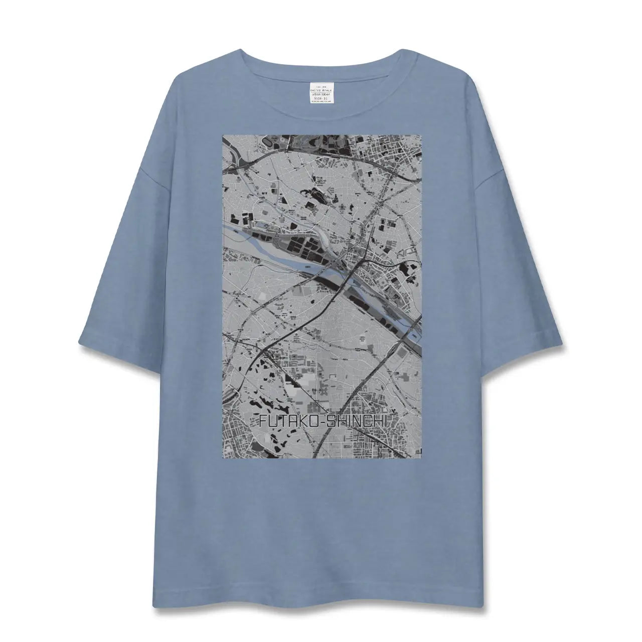 【二子新地（神奈川県）】地図柄ビッグシルエットTシャツ