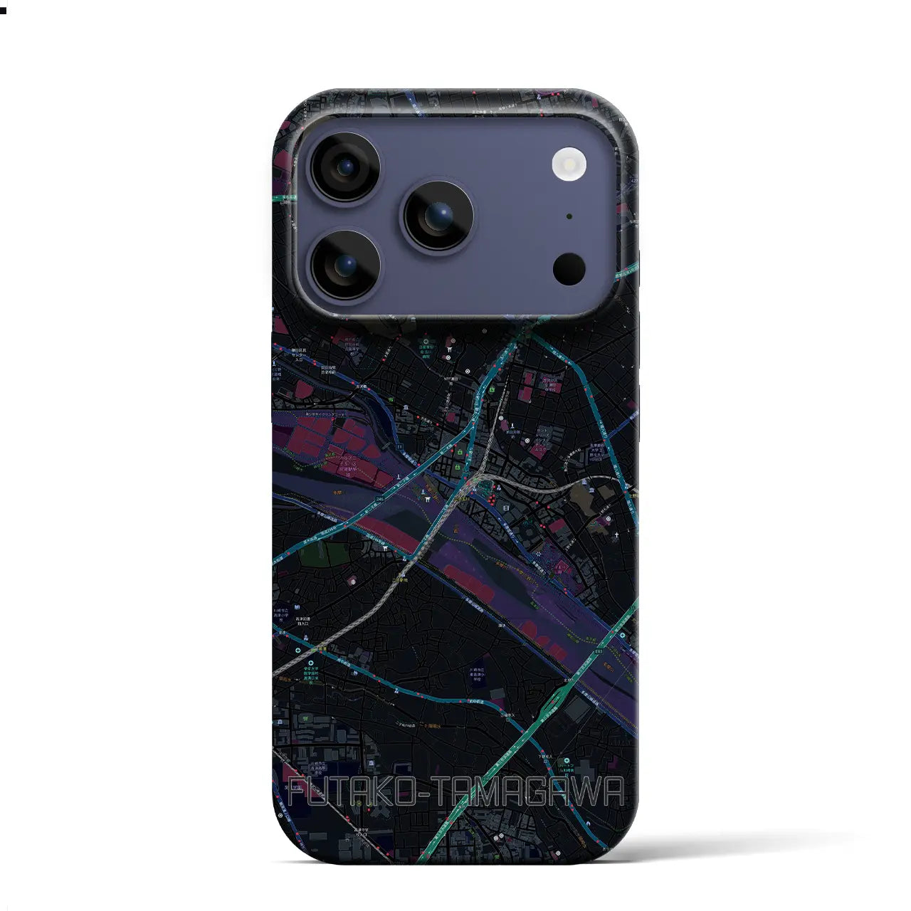 【二子玉川（東京都）】地図柄iPhoneケース（バックカバータイプ）