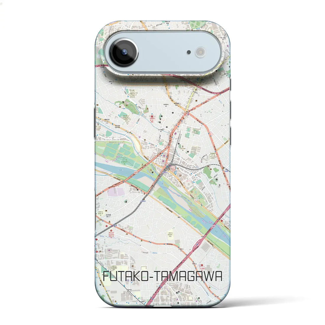 【二子玉川（東京都）】地図柄iPhoneケース（バックカバータイプ）ナチュラル・iPhone 17 Pro Max 用