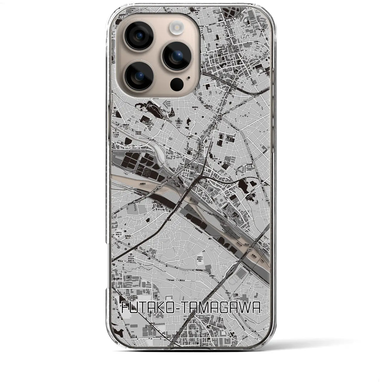 【二子玉川（東京都）】地図柄iPhoneケース（クリアタイプ）