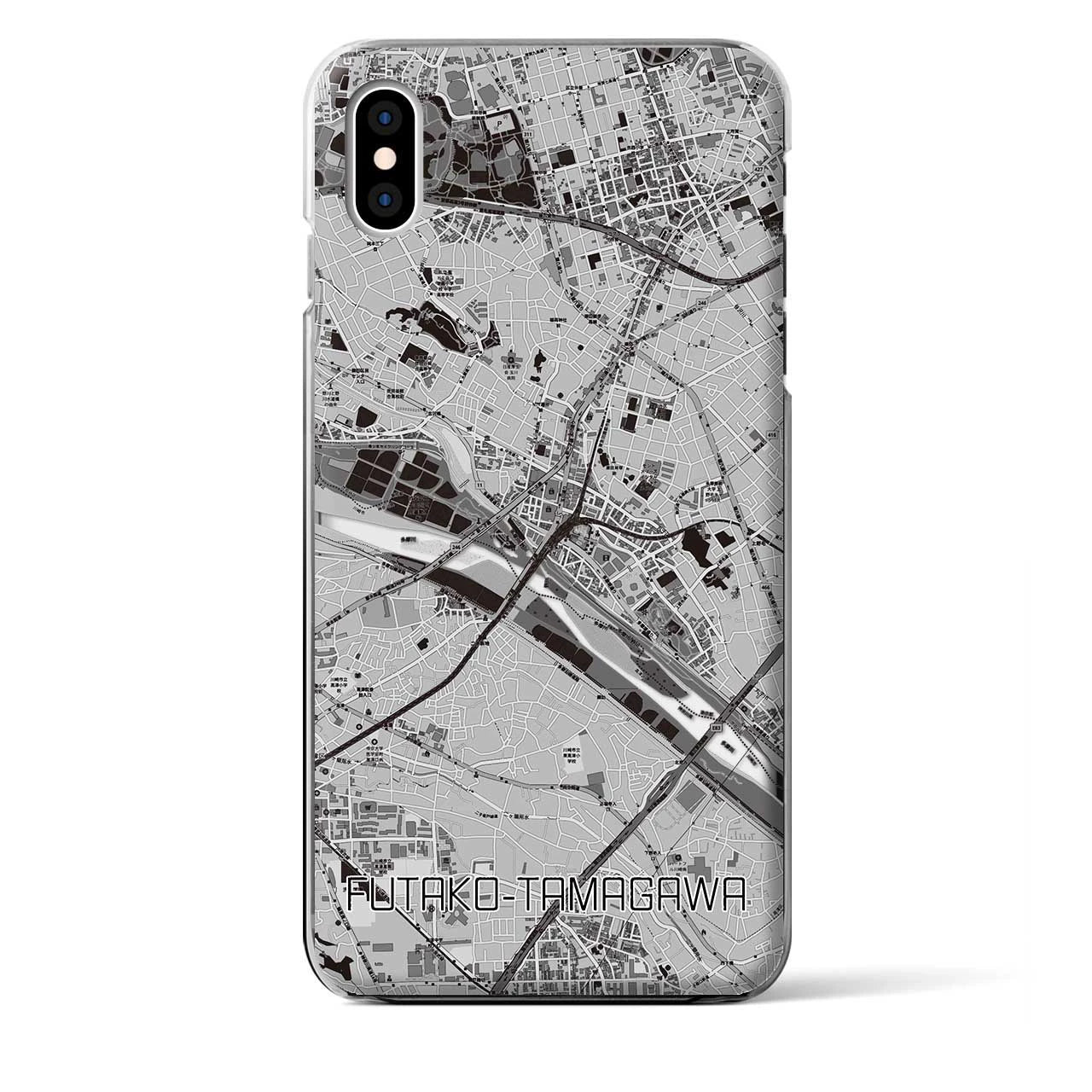 【二子玉川（東京都）】地図柄iPhoneケース（クリアタイプ）