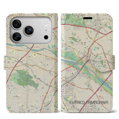 【二子玉川（東京都）】地図柄iPhoneケース（手帳タイプ）