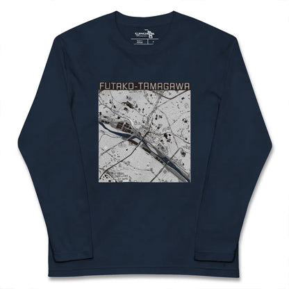 【二子玉川（東京都）】地図柄ロングスリーブTシャツ