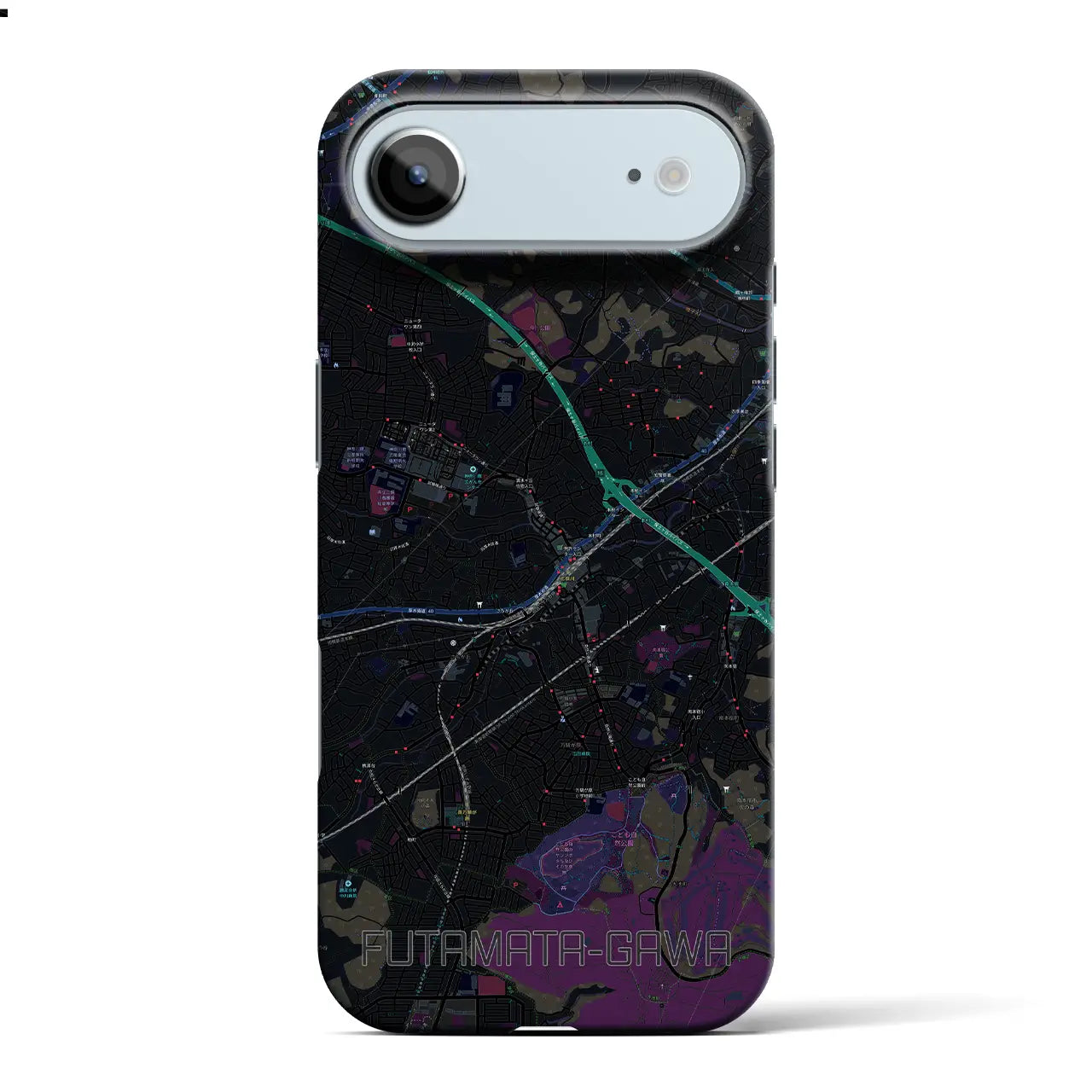 【二俣川（神奈川県）】地図柄iPhoneケース（バックカバータイプ）