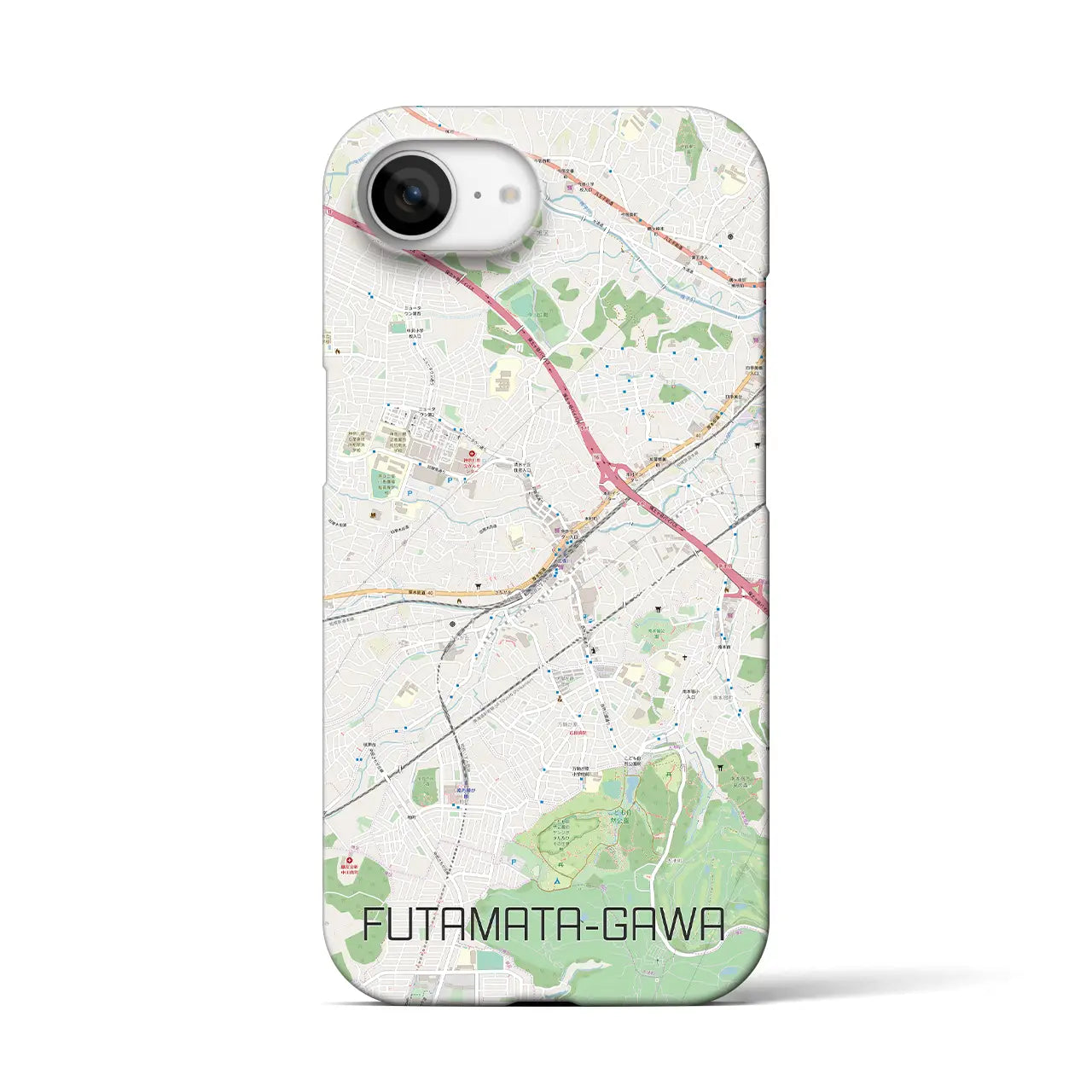 【二俣川（神奈川県）】地図柄iPhoneケース（バックカバータイプ）