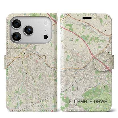 【二俣川（神奈川県）】地図柄iPhoneケース（手帳タイプ）