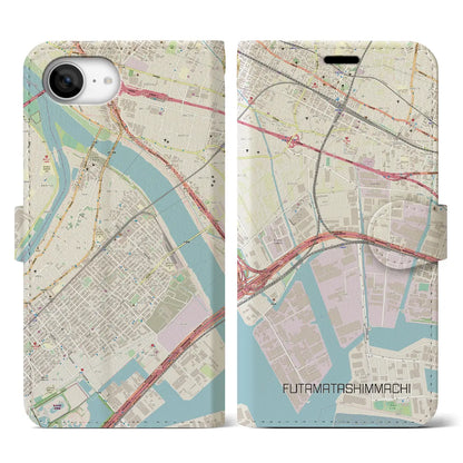 【二俣新町（千葉県）】地図柄iPhoneケース（手帳タイプ）