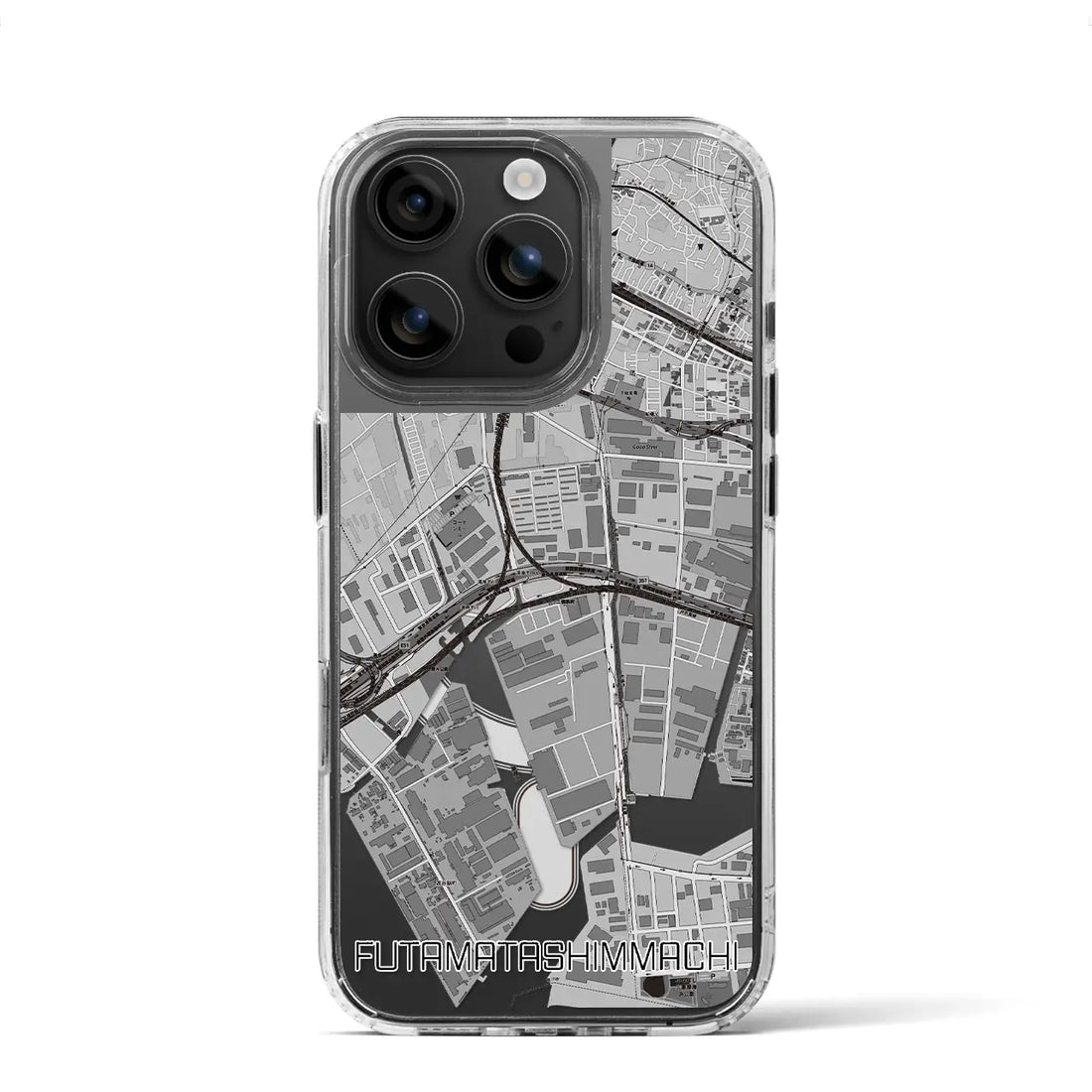 【二俣新町（千葉県）】地図柄iPhoneケース（MagSafeタイプ）