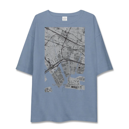 【二俣新町（千葉県）】地図柄ビッグシルエットTシャツ