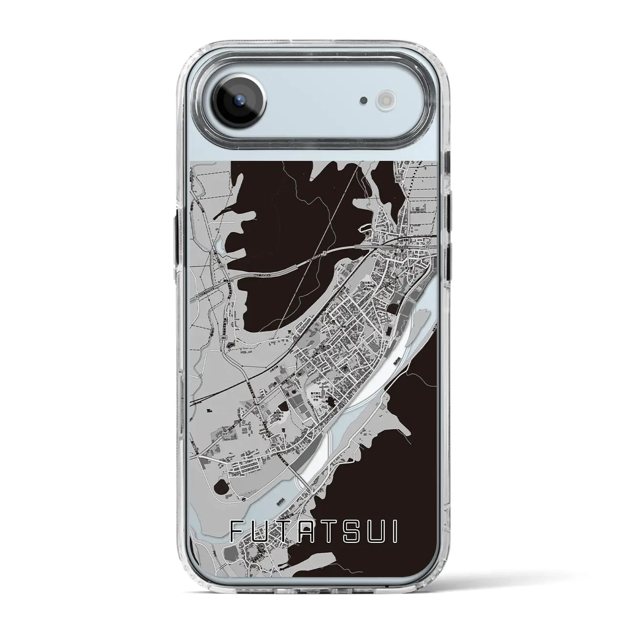 【二ツ井（秋田県）】地図柄iPhoneケース（MagSafeタイプ）