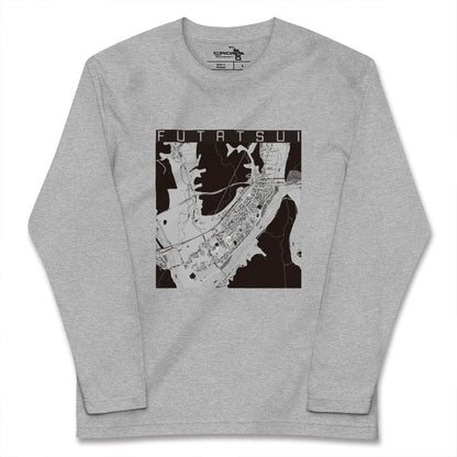 【二ツ井（秋田県）】地図柄ロングスリーブTシャツ