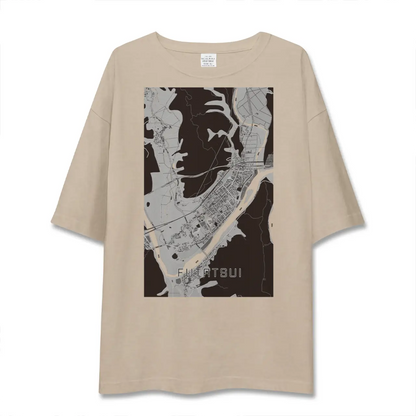 【二ツ井（秋田県）】地図柄ビッグシルエットTシャツ