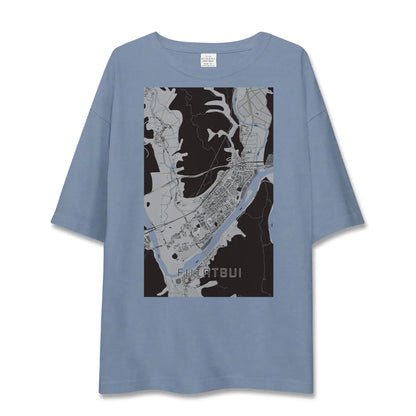 【二ツ井（秋田県）】地図柄ビッグシルエットTシャツ
