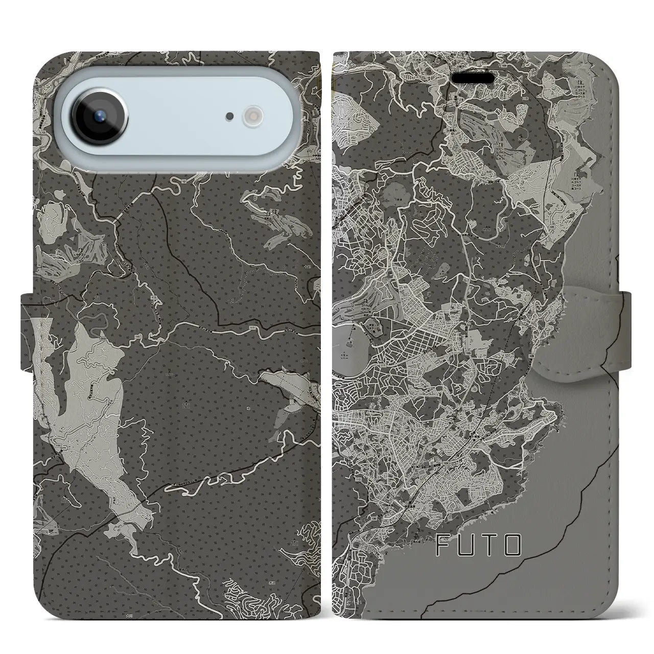 【富戸（静岡県）】地図柄iPhoneケース（手帳タイプ）