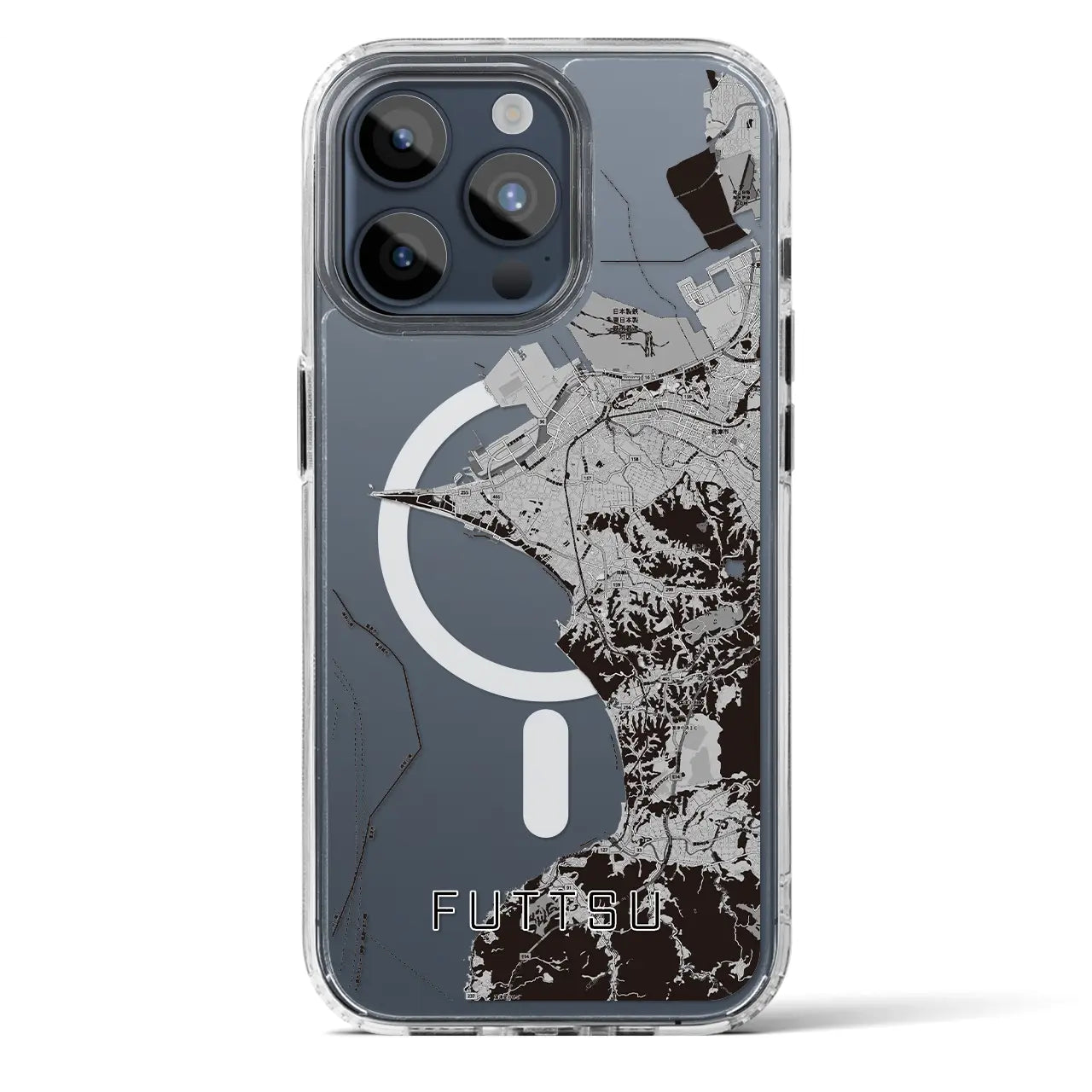 【富津（千葉県）】地図柄iPhoneケース（MagSafeタイプ）