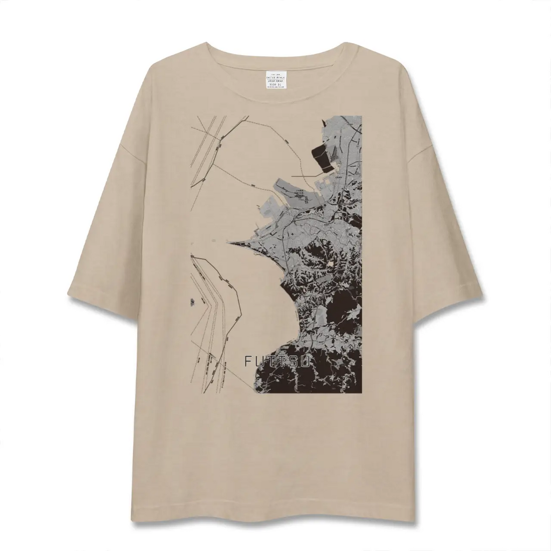 【富津（千葉県）】地図柄ビッグシルエットTシャツ
