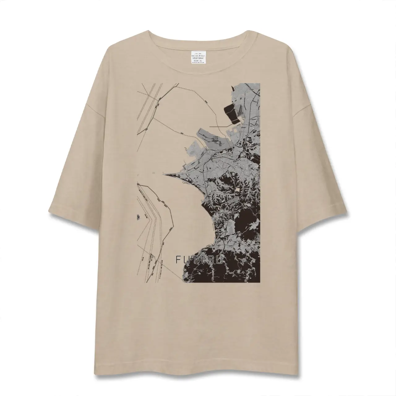 【富津（千葉県）】地図柄ビッグシルエットTシャツ
