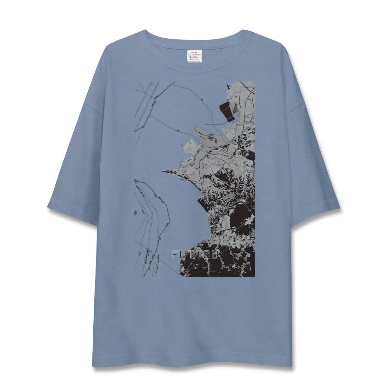 【富津（千葉県）】地図柄ビッグシルエットTシャツ