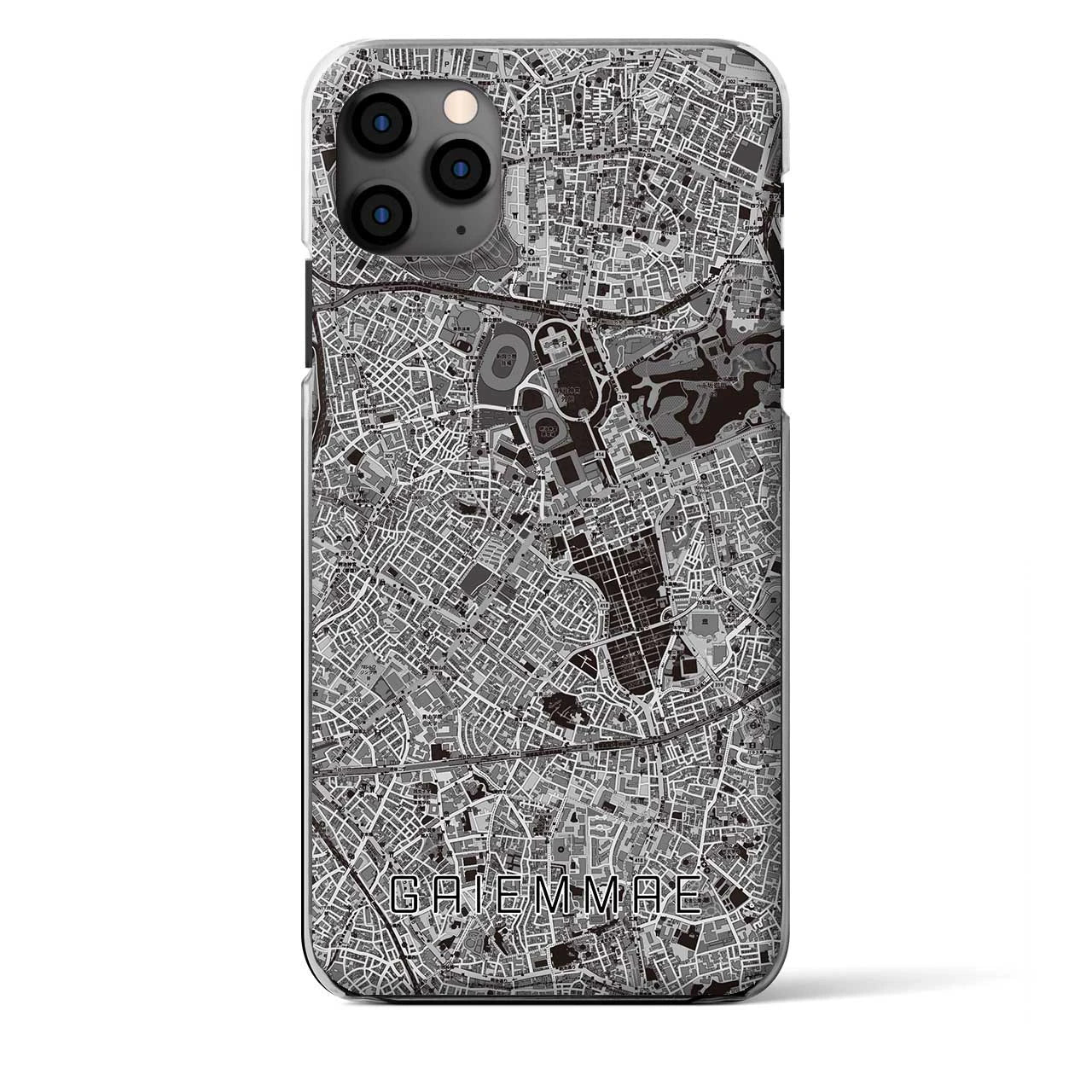 【外苑前（東京都）】地図柄iPhoneケース（クリアタイプ）