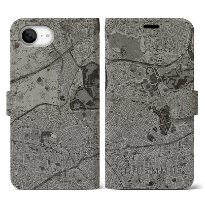 【外苑前（東京都）】地図柄iPhoneケース（手帳タイプ）