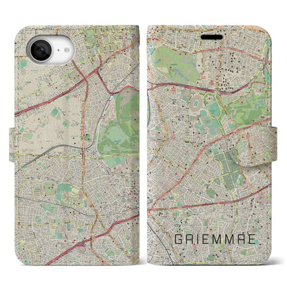 【外苑前（東京都）】地図柄iPhoneケース（手帳タイプ）