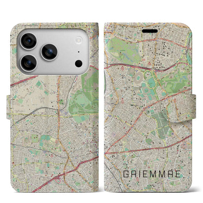 【外苑前（東京都）】地図柄iPhoneケース（手帳タイプ）