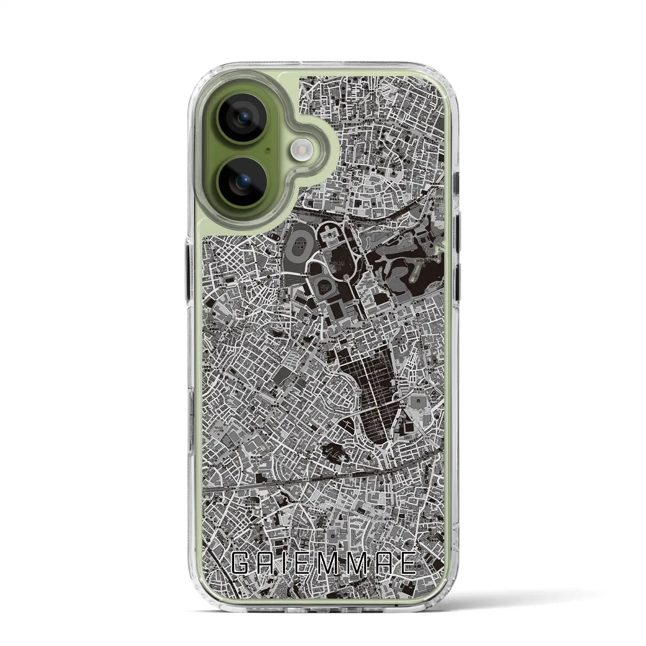 【外苑前（東京都）】地図柄iPhoneケース（MagSafeタイプ）