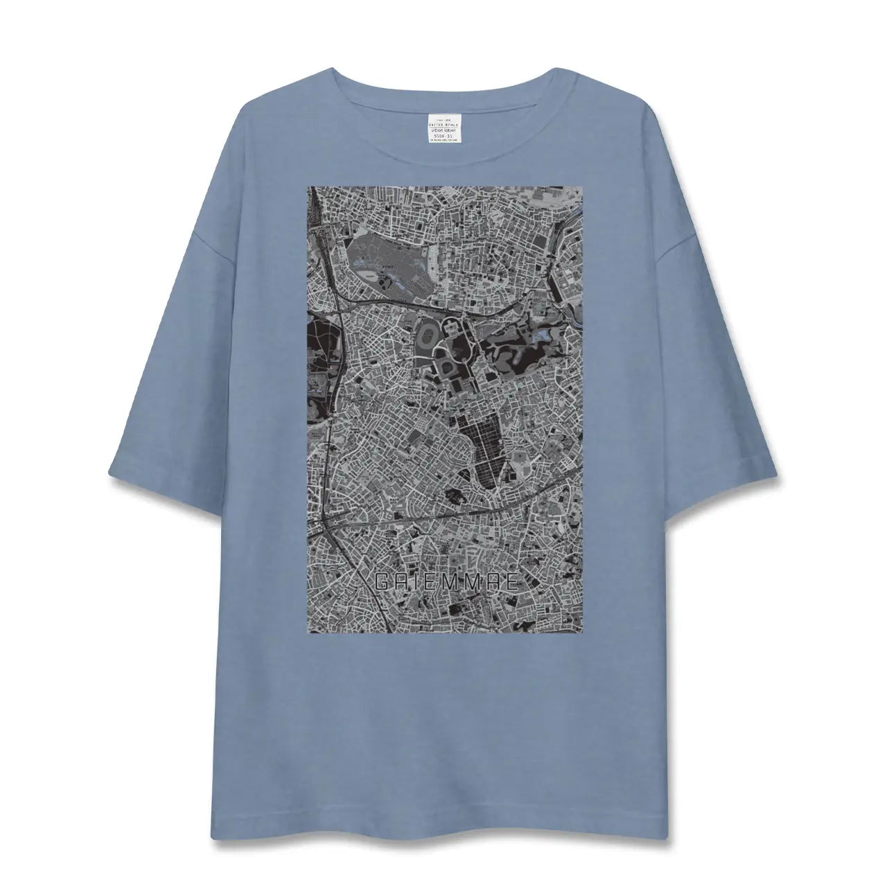 【外苑前（東京都）】地図柄ビッグシルエットTシャツ
