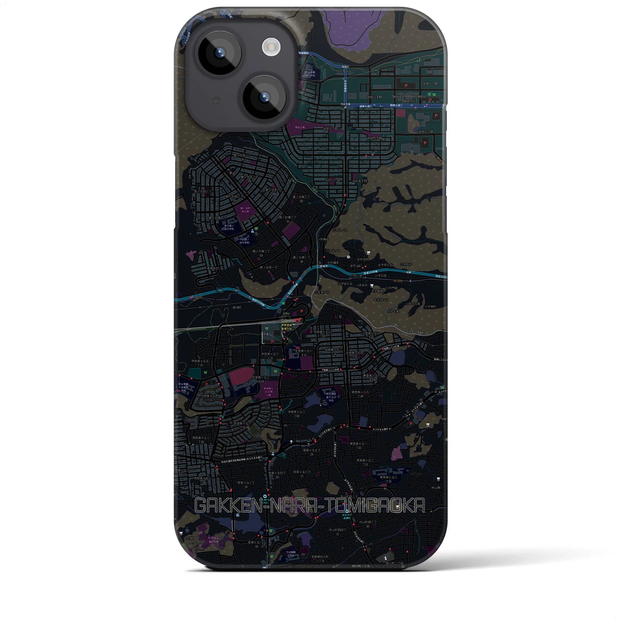 【学研奈良登美ヶ丘（奈良県）】地図柄iPhoneケース（バックカバータイプ）