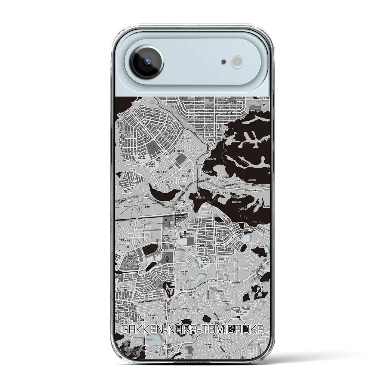 【学研奈良登美ヶ丘（奈良県）】地図柄iPhoneケース（クリアタイプ）