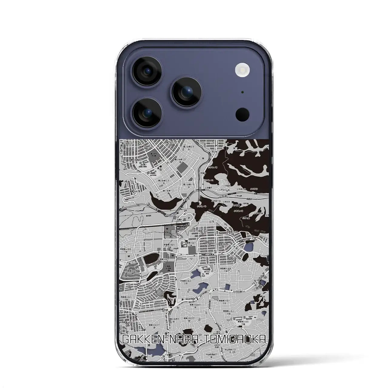 【学研奈良登美ヶ丘（奈良県）】地図柄iPhoneケース（クリアタイプ）