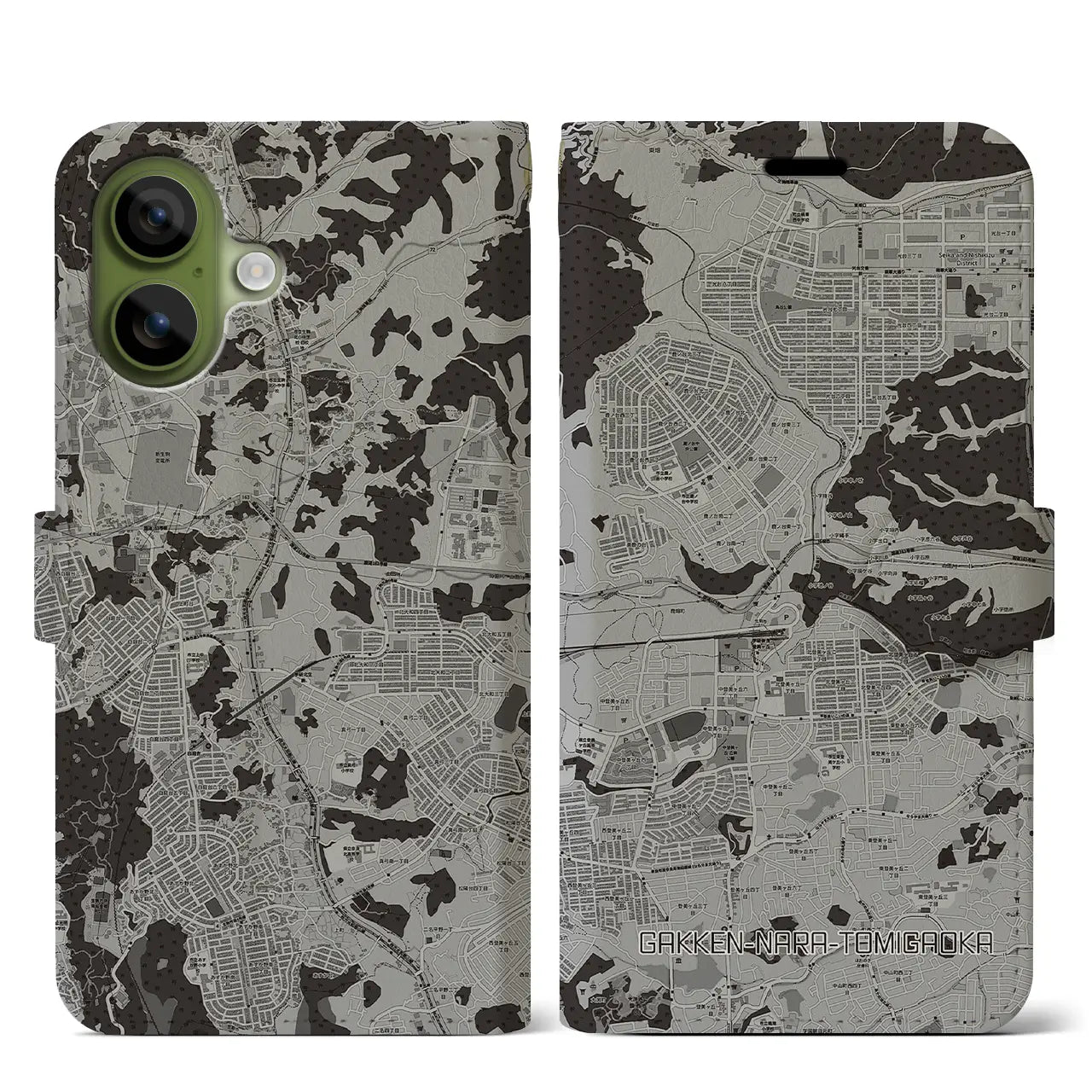 【学研奈良登美ヶ丘（奈良県）】地図柄iPhoneケース（手帳タイプ）