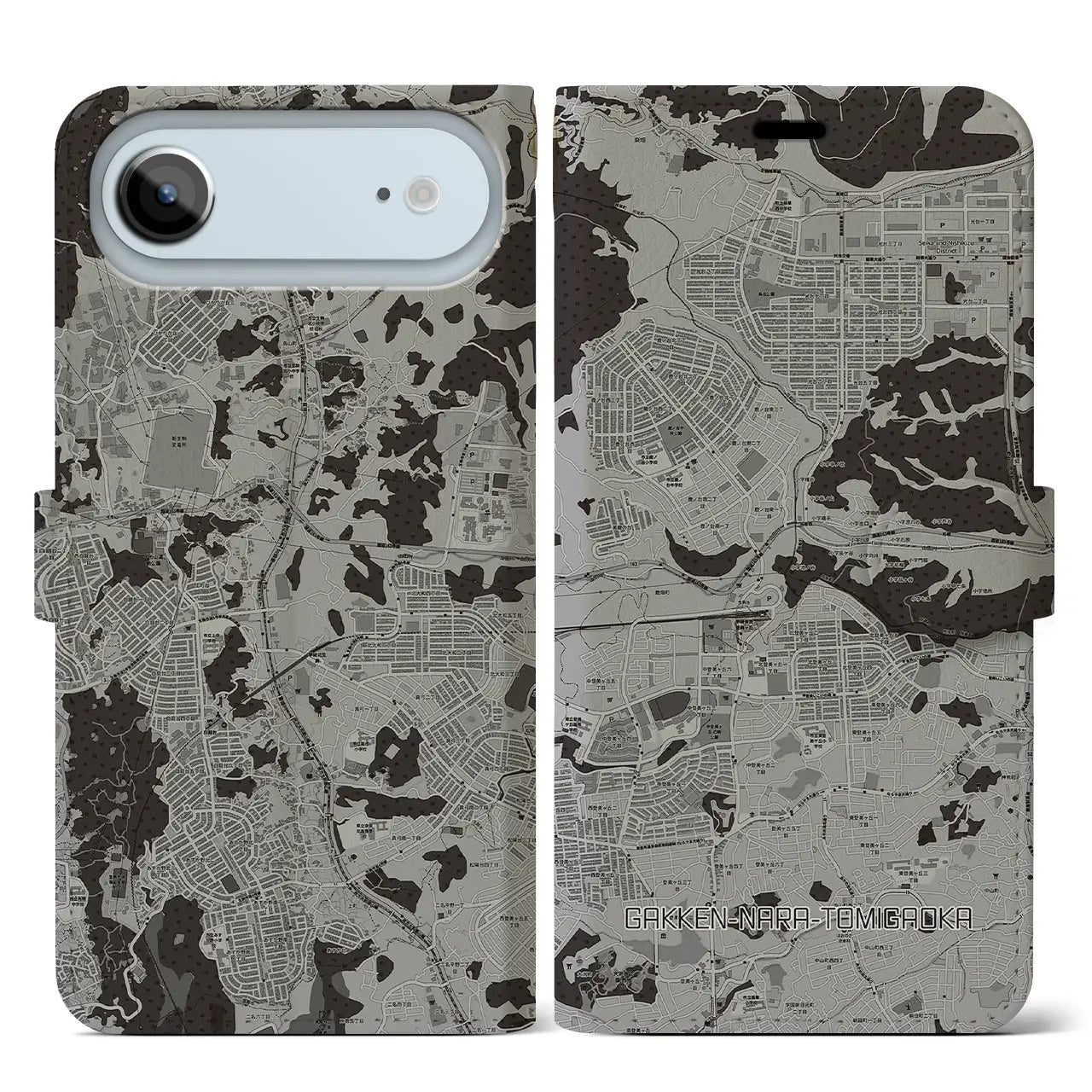 【学研奈良登美ヶ丘（奈良県）】地図柄iPhoneケース（手帳タイプ）