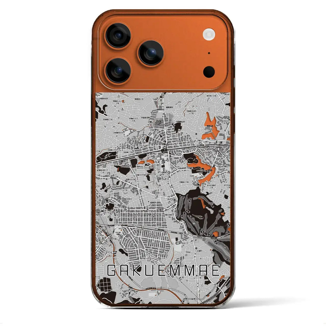 【学園前(奈良県)】地図柄iPhoneケース(クリアタイプ)