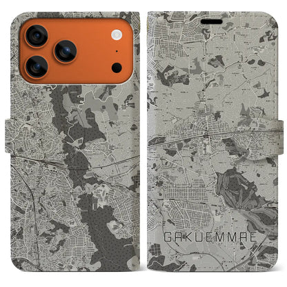 【学園前（奈良県）】地図柄iPhoneケース（手帳タイプ）