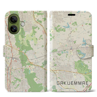 【学園前（奈良県）】地図柄iPhoneケース（手帳タイプ）