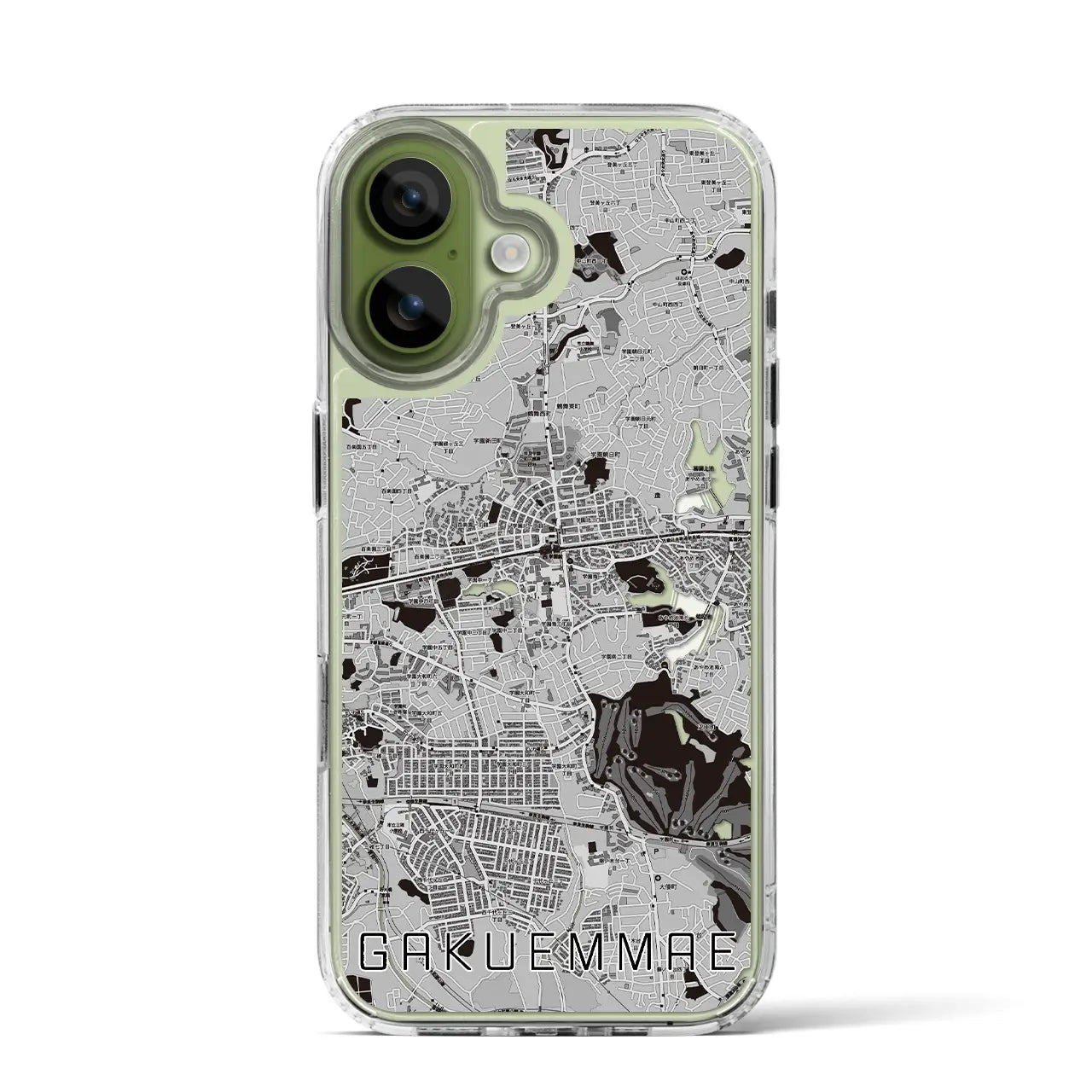 【学園前（奈良県）】地図柄iPhoneケース（MagSafeタイプ）