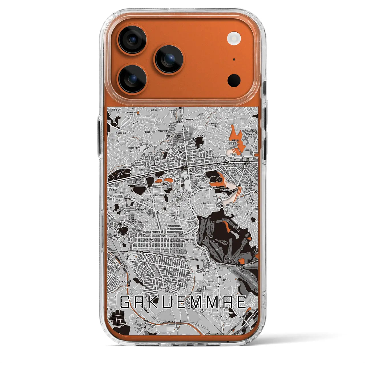 【学園前（奈良県）】地図柄iPhoneケース（MagSafeタイプ）