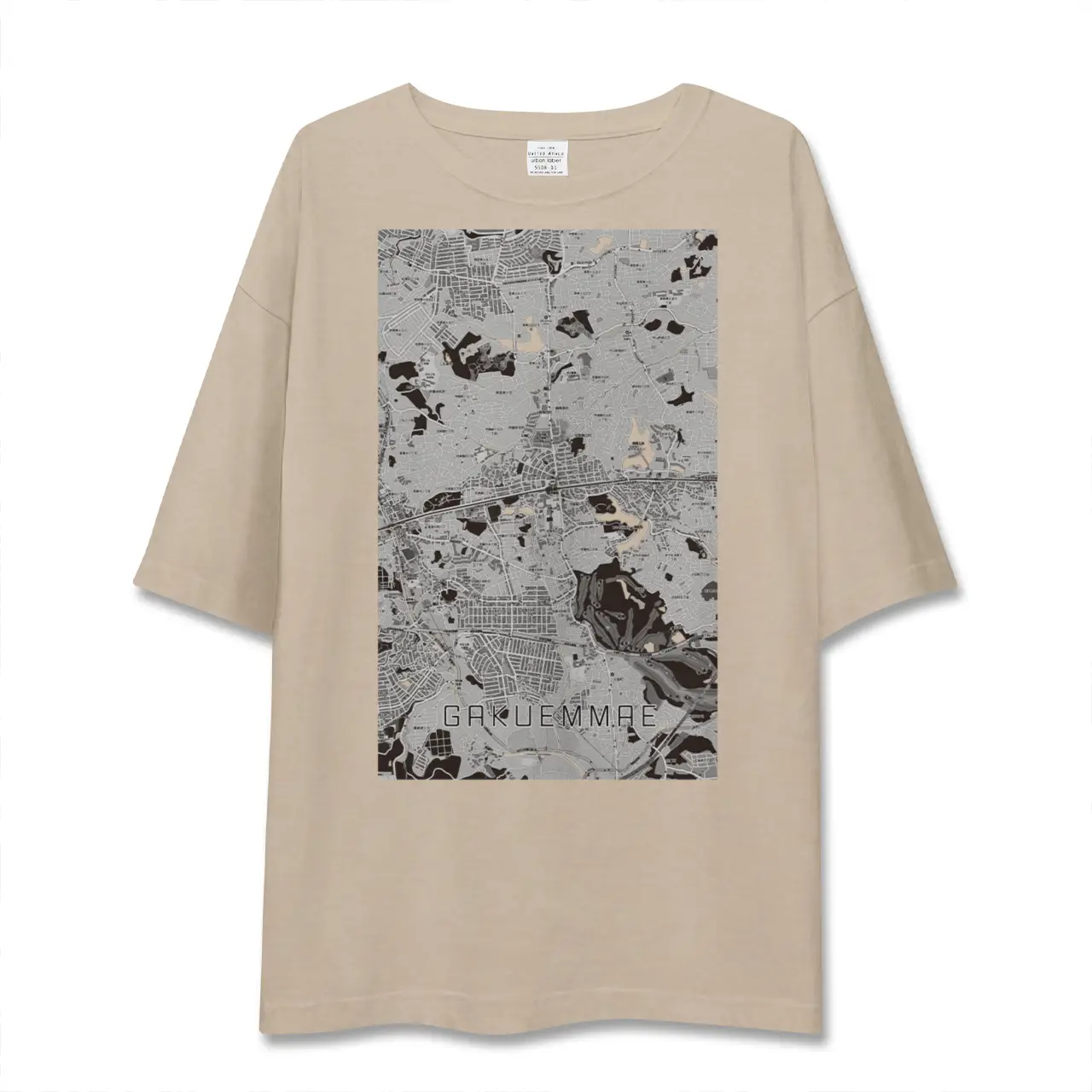【学園前（奈良県）】地図柄ビッグシルエットTシャツ