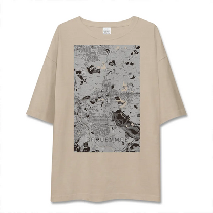【学園前（奈良県）】地図柄ビッグシルエットTシャツ