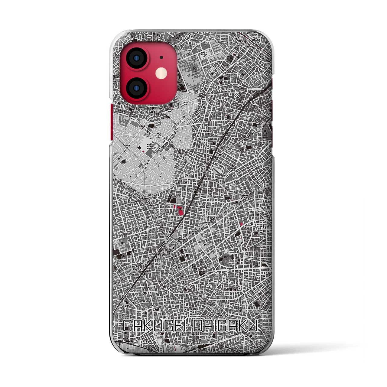 【学芸大学（東京都）】地図柄iPhoneケース（クリアタイプ）