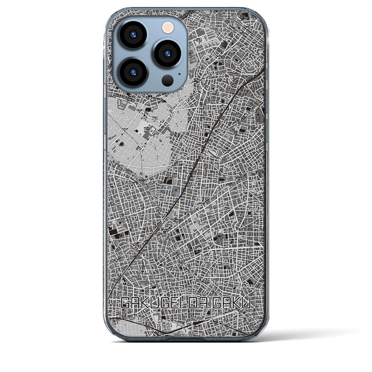 【学芸大学（東京都）】地図柄iPhoneケース（クリアタイプ）