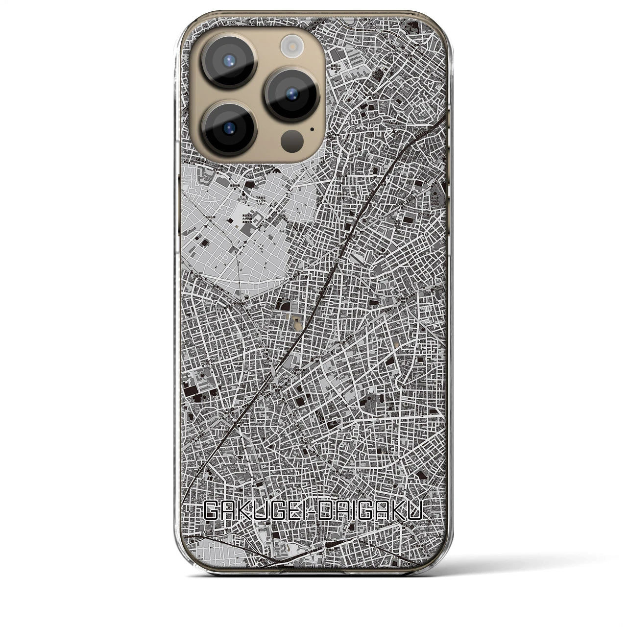 【学芸大学（東京都）】地図柄iPhoneケース（クリアタイプ）