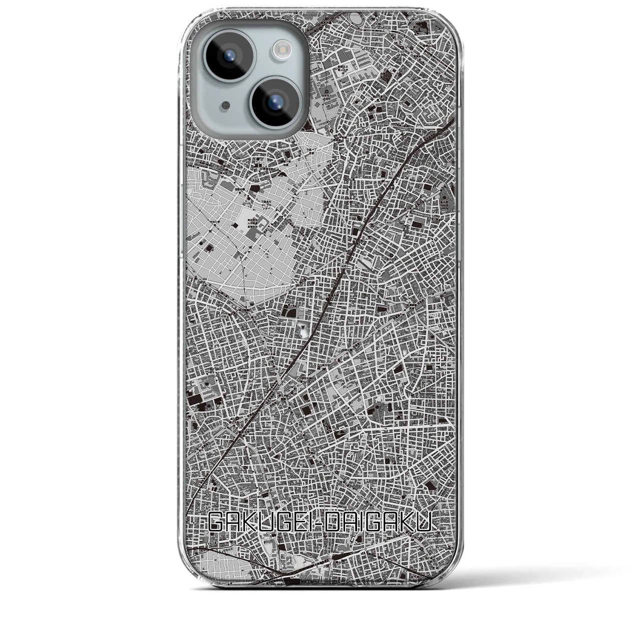 【学芸大学（東京都）】地図柄iPhoneケース（クリアタイプ）