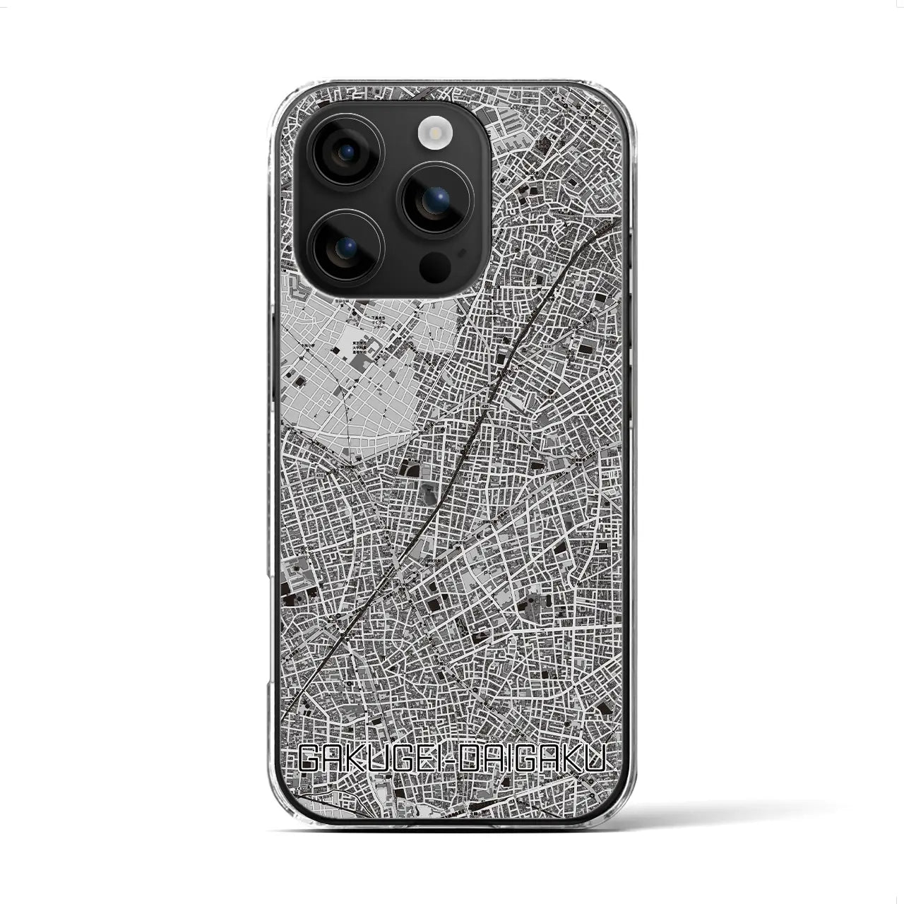 【学芸大学（東京都）】地図柄iPhoneケース（クリアタイプ）
